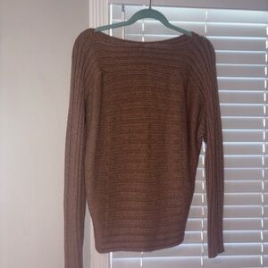 Valette Brown Crew Neck Sweater